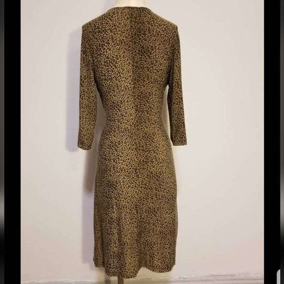 AGB BYER CALIFORNIA DRESS VINTAGE SEXY 90S ANIMAL PRINT CHEETAH LEOPARD STRETCH - Picture 7 of 7